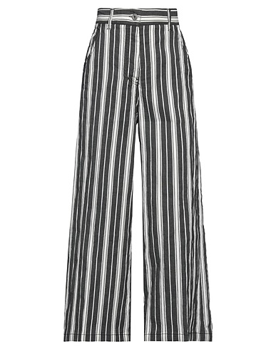 TRUE ROYAL Casual pants Charcoal 60% Cotton, 40% Linen