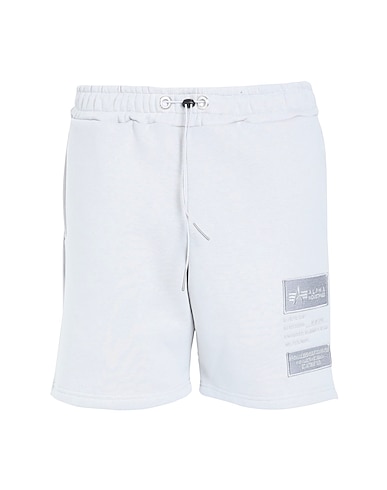 ALPHA INDUSTRIES Shorts & Bermuda Light grey 80% Cotton, 20% Polyester