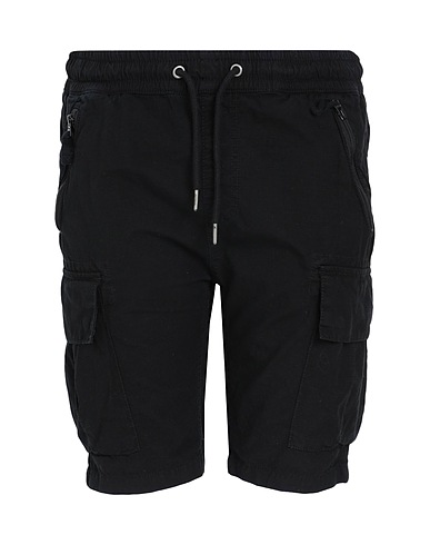 ALPHA INDUSTRIES Shorts & Bermuda Black 100% Cotton