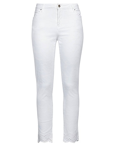 FRACOMINA Pantalone Bianco 98% Cotone, 2% Elastan