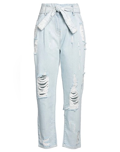 MANILA GRACE Denim trousers Blue 100% Cotton