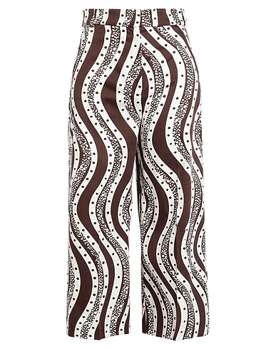 MAX&Co. x DURO OLOWU Casual trouser Chocolate brown 97% Cotton, 3% Elastane
