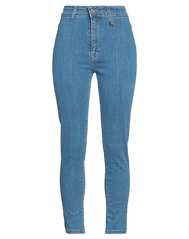 CAFèNOIR Denim trousers Blue 97% Cotton, 3% Elastane