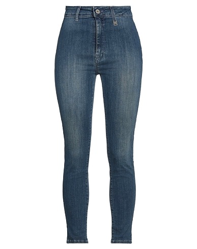 CAFèNOIR Denim trousers Blue 97% Cotton, 3% Elastane