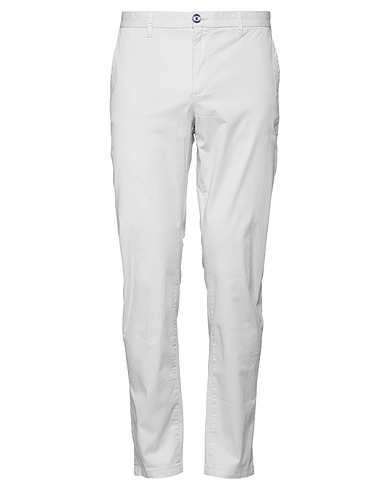 FRED MELLO Casual trouser Light grey 98% Cotton, 2% Elastane