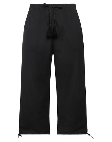 TORY BURCH Casual trouser Black 69% Cotton, 27% Nylon, 4% Elastane