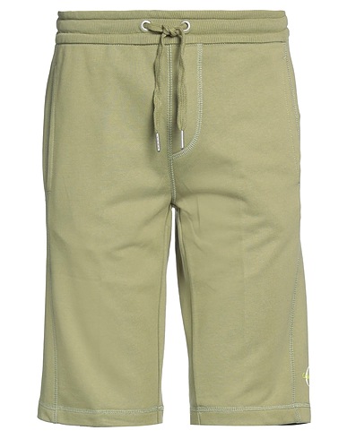 CALVIN KLEIN JEANS Shorts & Bermuda Sage green 100% Cotton, Elastane