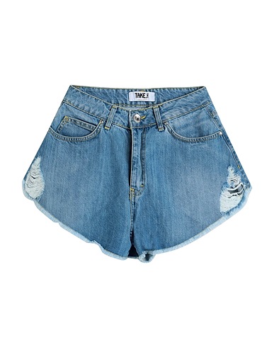 TAKE-TWO Denim shorts Blue 100% Cotton