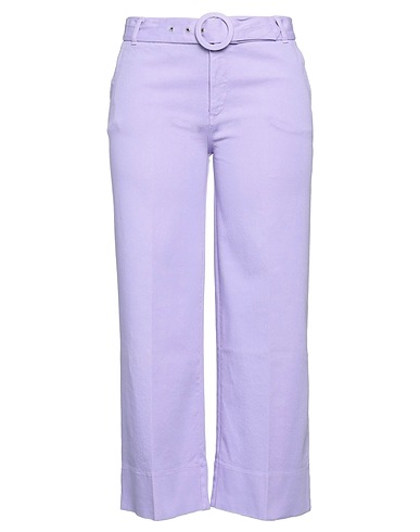KAOS JEANS Casual trouser Lilac 98% Cotton, 2% Elastane