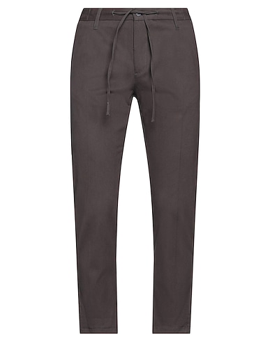 DANIELE ALESSANDRINI HOMME Casual trouser Lead 98% Cotton, 2% Elastane