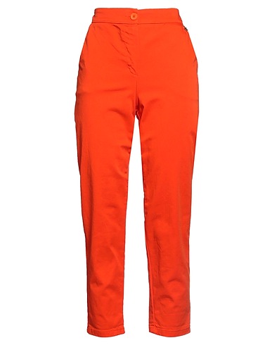 SOUVENIR Casual pants Orange 98% Cotton, 2% Elastane