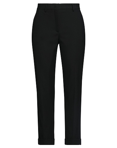 BRIAN DALES Casual pants Black 67% Wool, 30% Polyamide, 3% Elastane