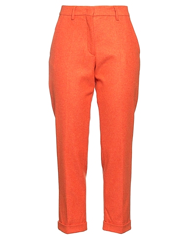 BRIAN DALES Casual trouser Orange 70% Wool, 28% Polyamide, 2% Elastane