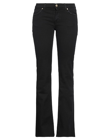 TRUE NYC® Casual pants Black 97% Cotton, 3% Elastane, Bovine leather
