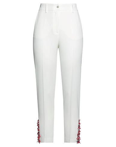BLUMARINE Casual pants Off white 95% Polyester, 5% Elastane, Glass, PVC - Polyvinyl chloride, Elastic fibres
