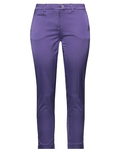 MASON'S Casual trouser Purple 59% Cotton, 36% Viscose, 5% Elastane
