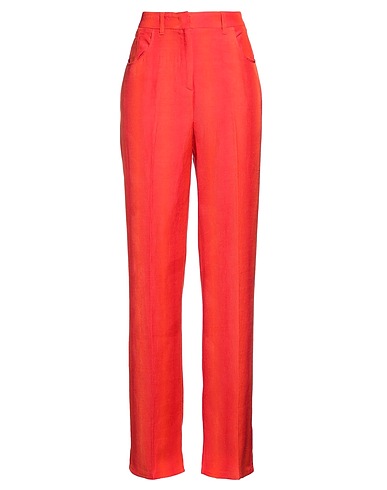 BEATRICE .B Casual trouser Tomato red 71% Viscose, 29% Linen, Cotton