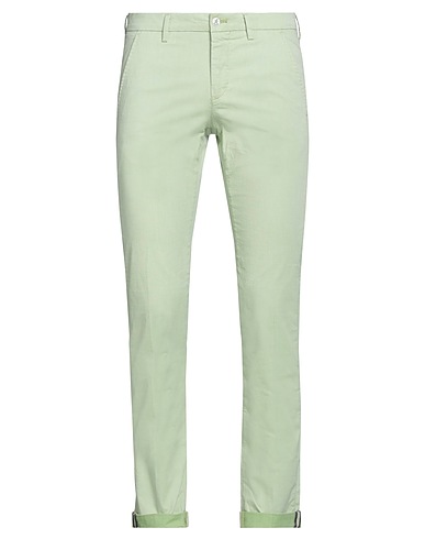 MASON'S Casual pants Light green 98% Cotton, 2% Elastane