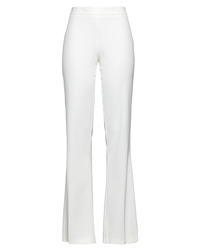 CECILIA HANSEL Pantalone Bianco 89% Poliestere, 11% Elastan