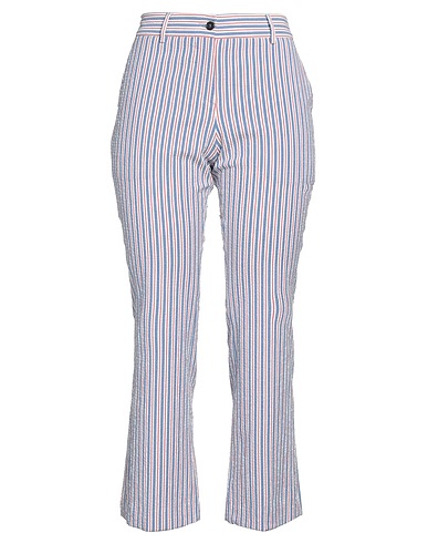 VI TO VI Casual trouser Blue 99% Cotton, 1% Elastane