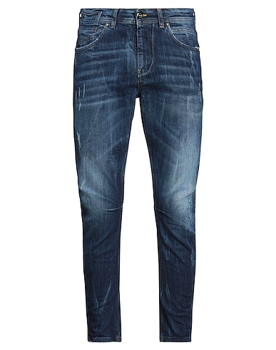 DISPLAJ Denim trousers Blue 98% Cotton, 2% Elastane