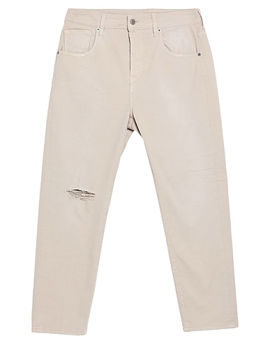 TRUE NYC® Pantalon en jean Beige 98% Coton, 2% Élasthanne, Cuir de bovin