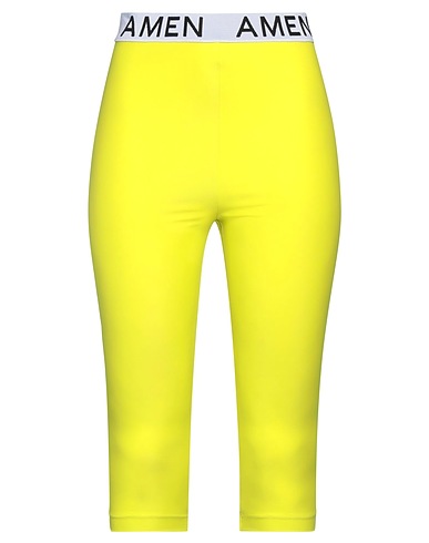 AMEN Leggings Verde lime 78% Poliammide, 22% Elastan, Poliestere