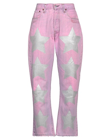 ROSSANO PERINI Denim trousers Pink 100% Cotton