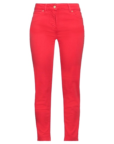 CLIPS Casual trouser Red 97% Cotton, 3% Elastane