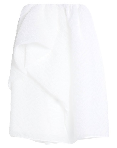 CECILIE BAHNSEN Midi skirt White 44% Cotton, 33% Polyamide, 23% Polyester
