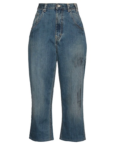NOVEMB3R Denim trousers Blue 100% Cotton, Polyester