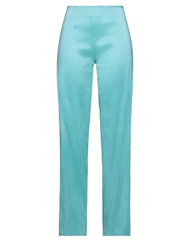 WALTER DUCHINI Casual trouser Turquoise 50% Polyethylene, 45% Polyamide, 5% Polystyrene