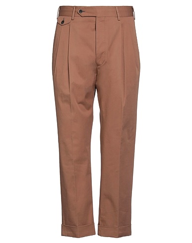 LARDINI Casual trouser Light brown 97% Cotton, 3% Elastane