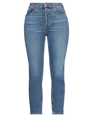 RE/DONE Denim trousers Blue 96% Cotton, 3% Polyester, 1% Elastane