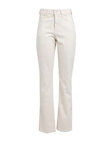 VERO MODA Denim trousers Ivory 99% Cotton, 1% Elastane