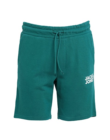 JACK & JONES Pantalone felpa Verde smeraldo 50% Cotone organico, 30% Poliestere, 20% Cotone
