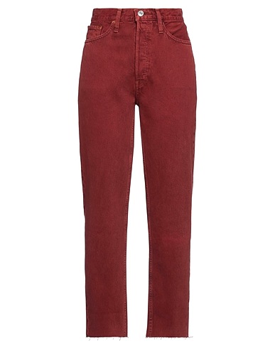 RE/DONE Denim trousers Brick red 100% Cotton