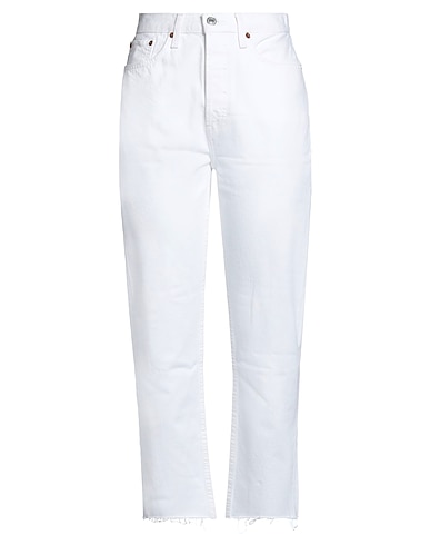 RE/DONE Denim pants White 100% Cotton