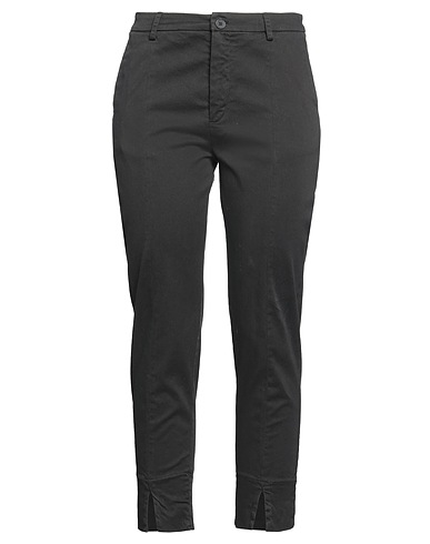 VIRNA DRÒ Pantalone Nero 98% Cotone, 2% Elastan