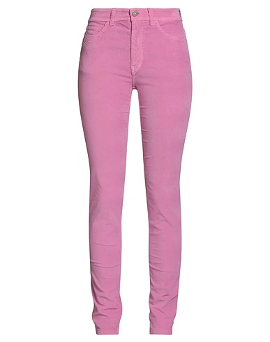 120% LINO Casual trouser Pink 97% Cotton, 3% Elastane