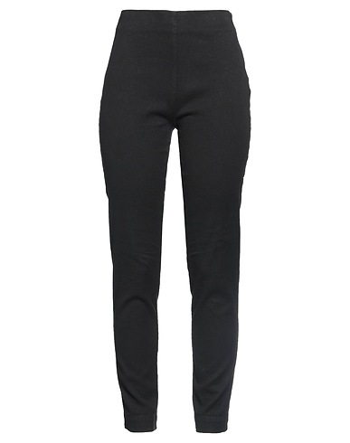 120% LINO Casual pants Black 65% Cotton, 33% Linen, 2% Elastane