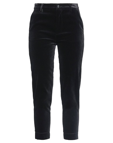 VIRNA DRÒ Casual trouser Black 100% Cotton