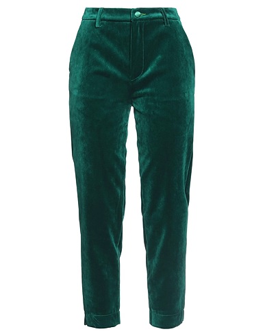 VIRNA DRÒ Pantalone Verde smeraldo 100% Cotone