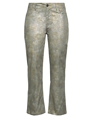 VIRNA DRÒ Casual trouser Military green 98% Cotton, 2% Elastane