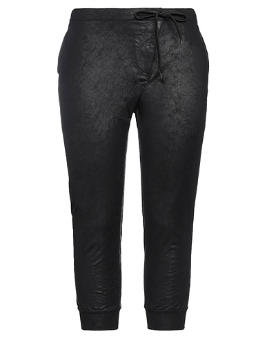 VIRNA DRÒ Casual pants Black 100% Cotton