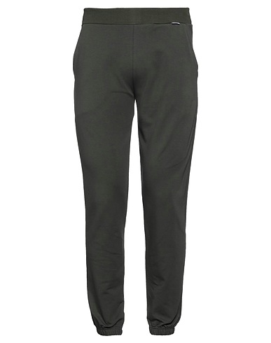 TAKESHY KUROSAWA Casual pants Military green 90% Cotton, 10% Elastane