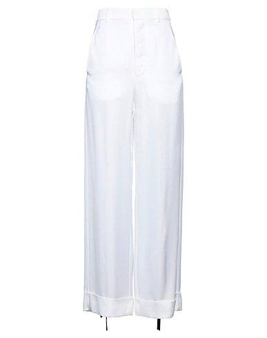 ANN DEMEULEMEESTER Casual trouser White 100% Cupro