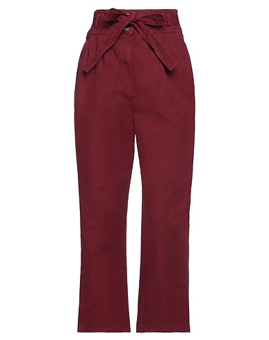 KAOS JEANS Casual trouser Burgundy 100% Cotton
