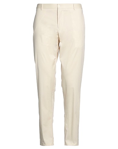 TOMBOLINI Casual trouser Cream 66% Cotton, 31% Polyamide, 3% Elastane