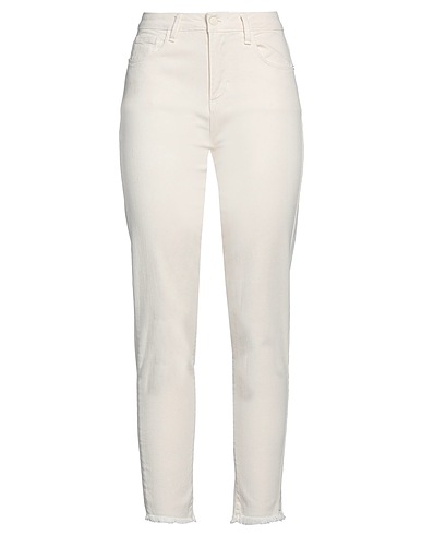 KOCCA Denim trousers Beige 98% Cotton, 2% Elastane